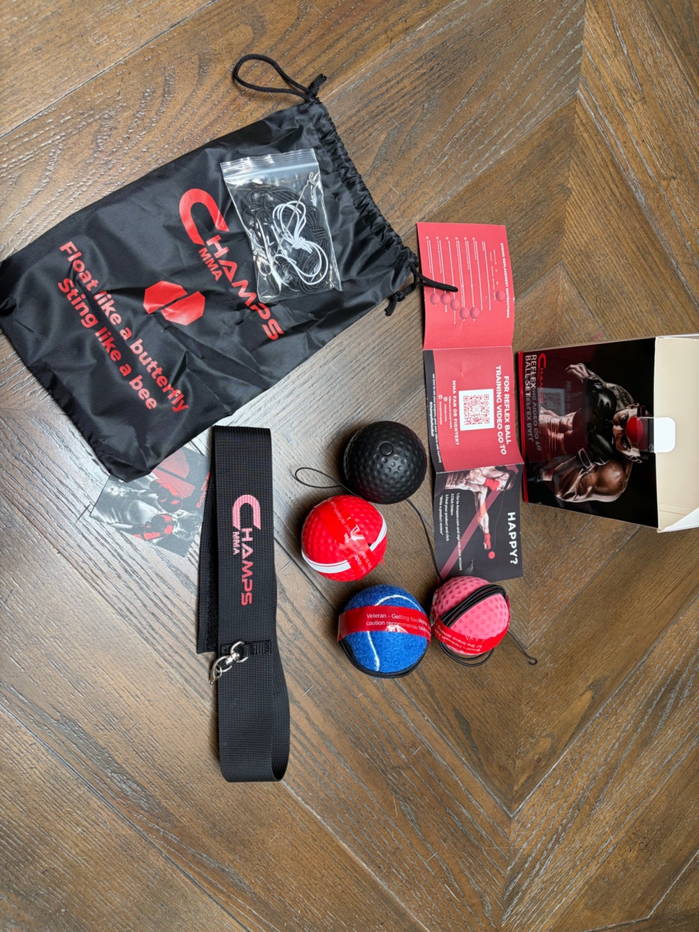 CHAMPS MMA Reflex Ball Set 4 Ball Boxing Training Kit